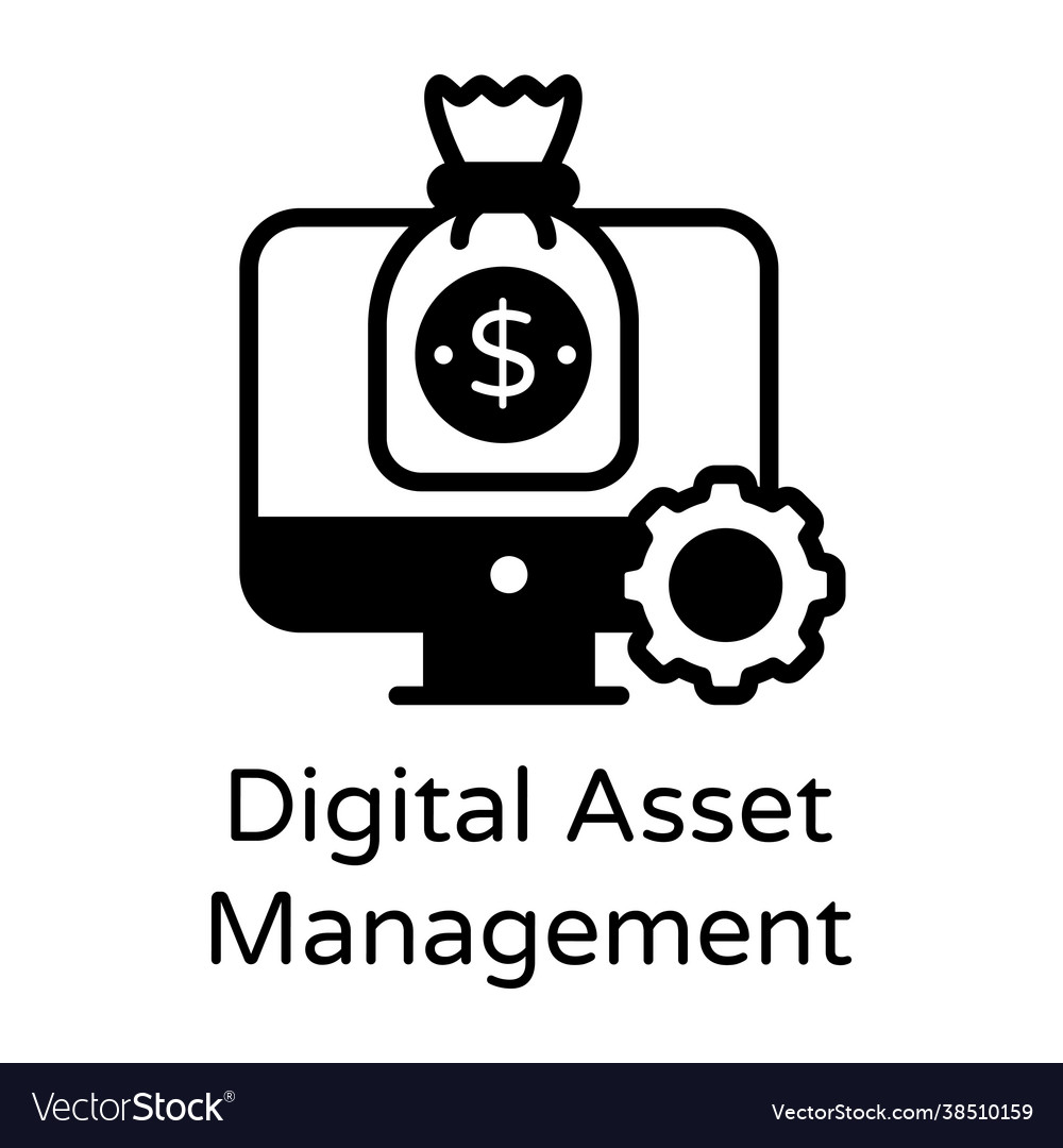Digital asset management Royalty Free Vector Image