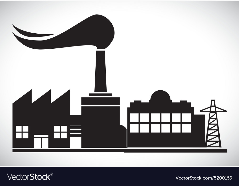 Industrial plant design Royalty Free Vector Image