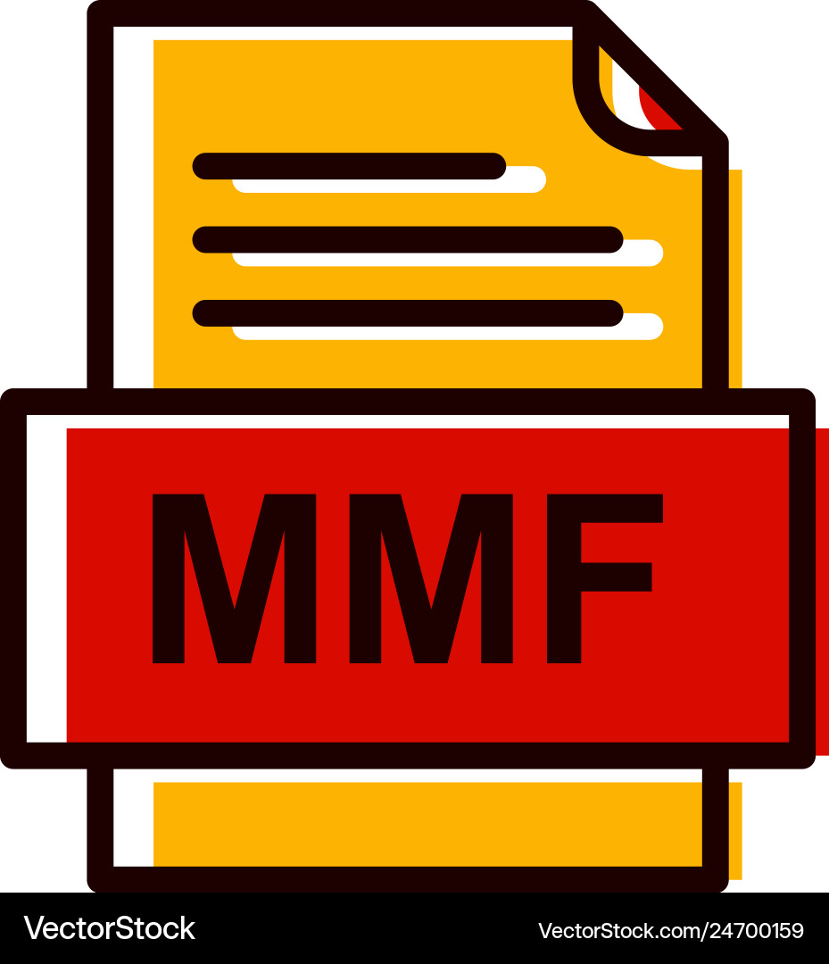 Mmf file document icon Royalty Free Vector Image