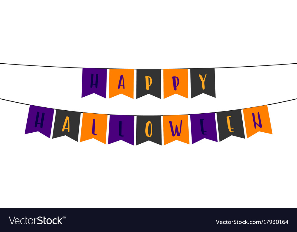 Happy halloween hanging sign Royalty Free Vector Image