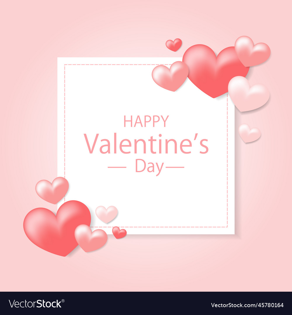 Romantic valentines day card design Royalty Free Vector