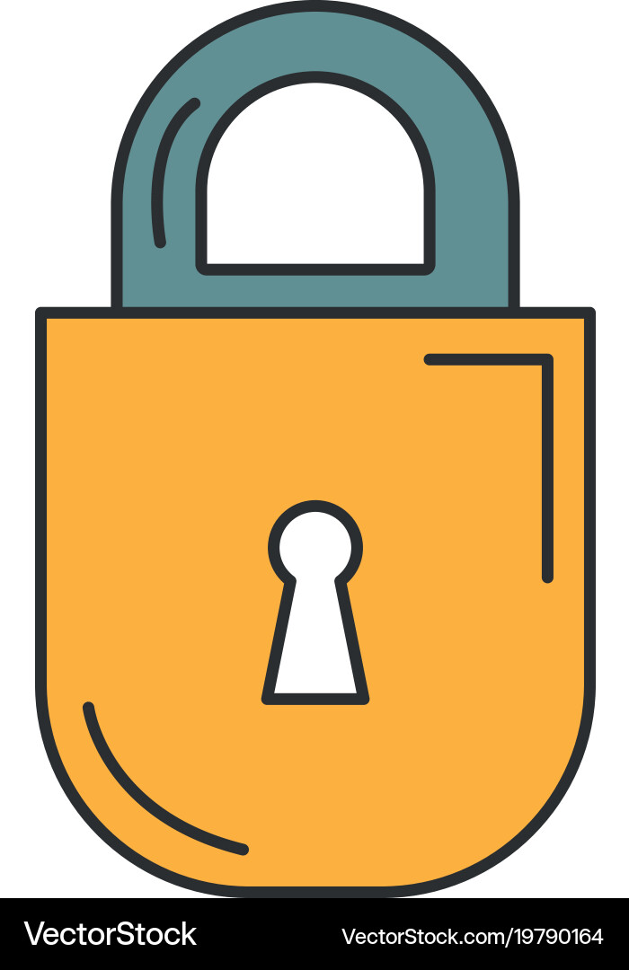 Safe secure padlock icon Royalty Free Vector Image