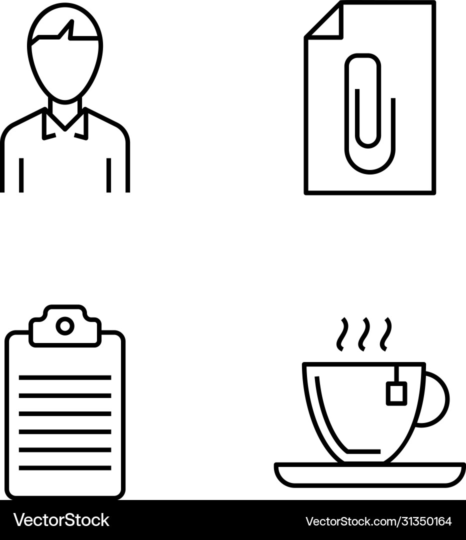 Workplace icons bundle Royalty Free Vector Image