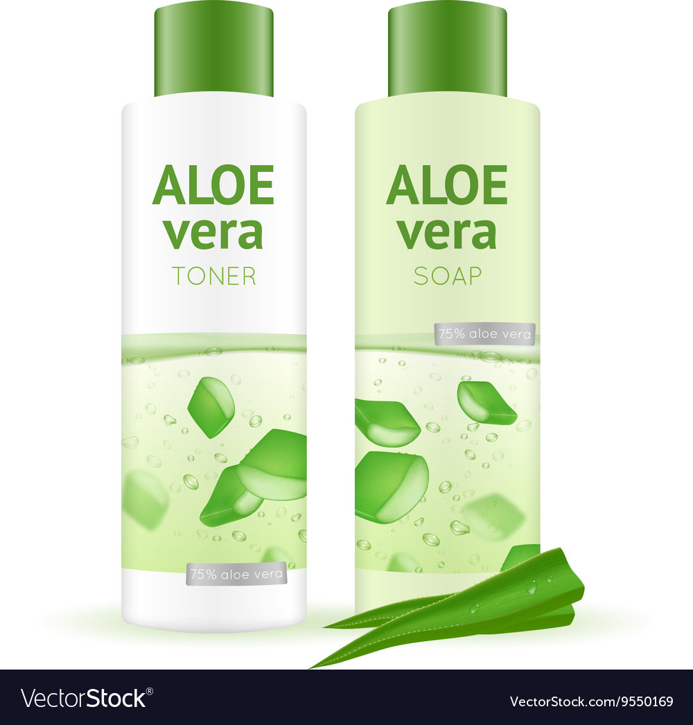 Aloe Vera Water Background Royalty Free Vector Image