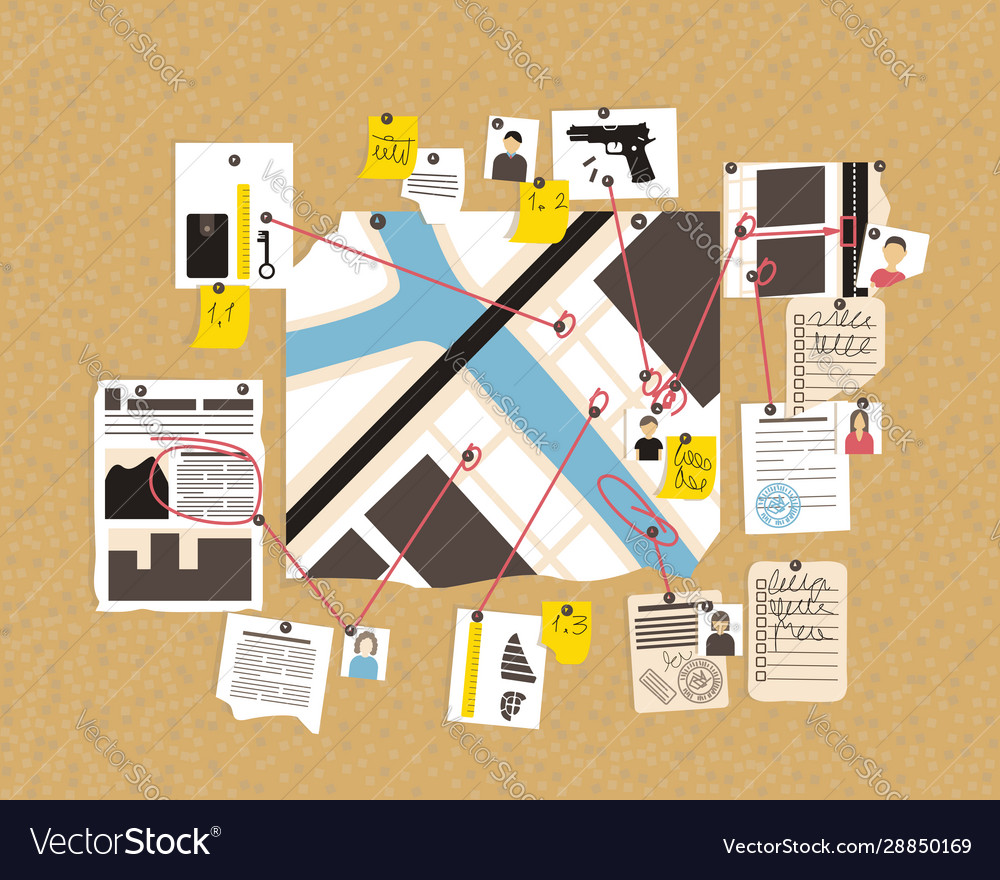 Course detective investigation Royalty Free Vector Image