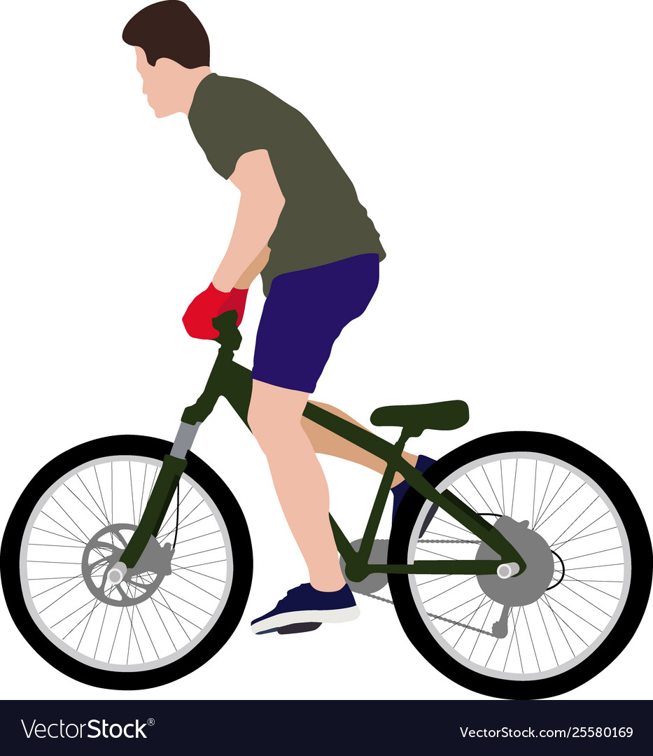 Cyclist Royalty Free Vector Image - VectorStock