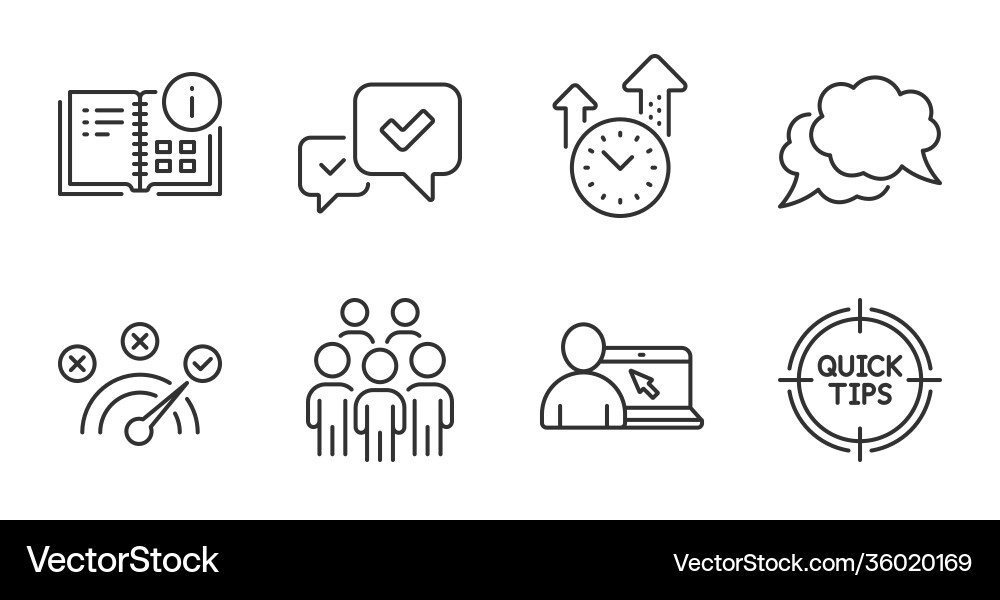 Group people time management and online education Vector Image