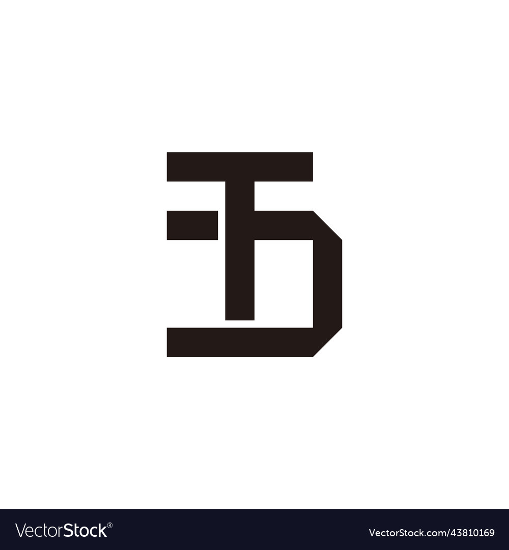 letter-t-and-d-square-unique-geometric-symbol-vector-image