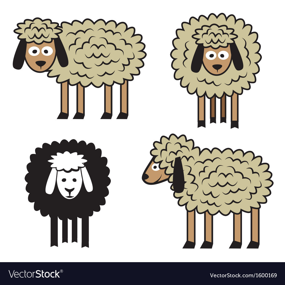 Sheep Set Royalty Free Vector Image - Vectorstock