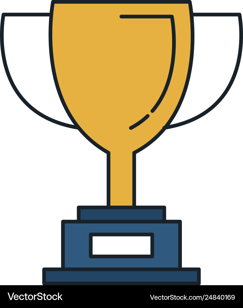 Trophy cup isolated icon Royalty Free Vector Image