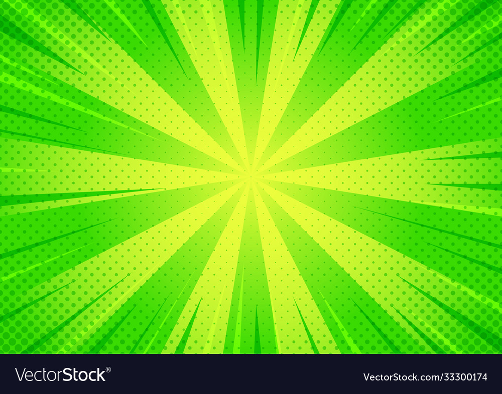 0003 abstract green comic cartoon style halftone Vector Image