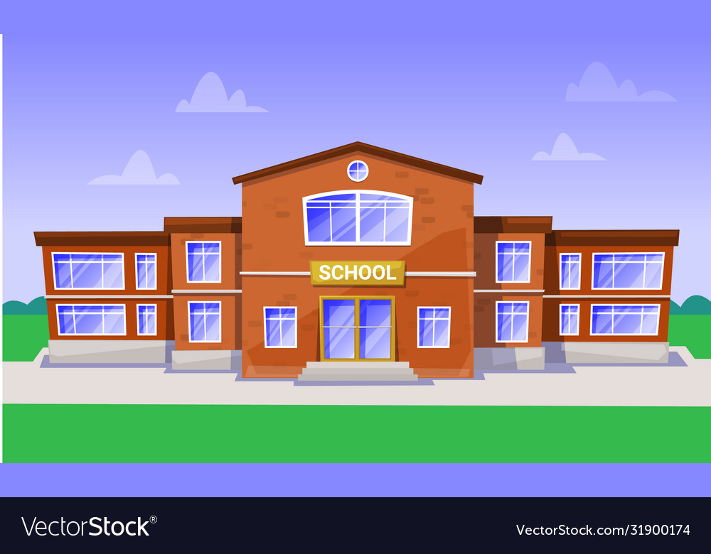 Children school place for educating alma mater Vector Image