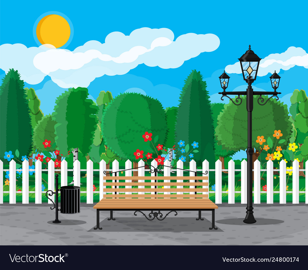 City park concept Royalty Free Vector Image - VectorStock