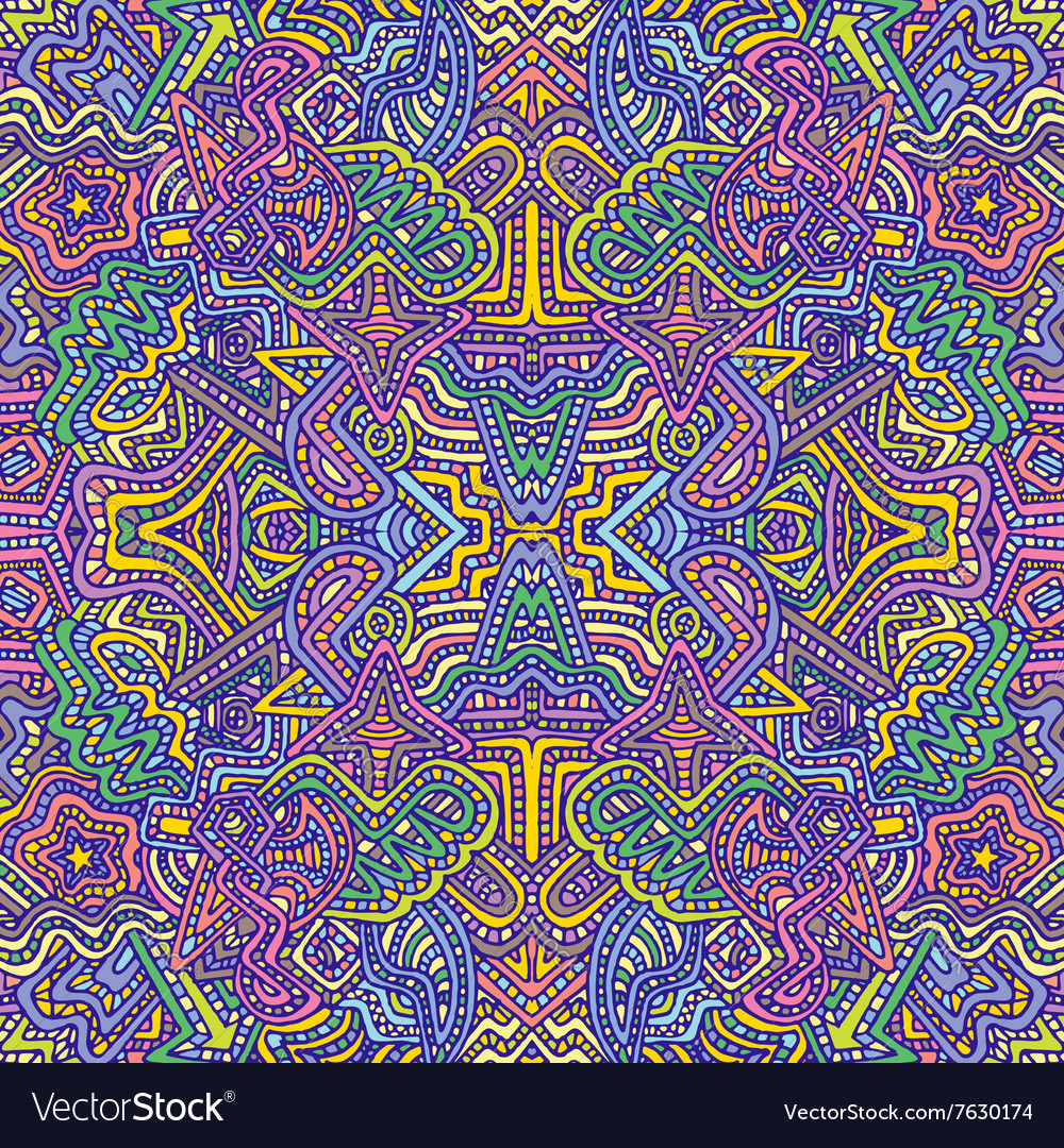 Colorful hand drawn seamless pattern Royalty Free Vector