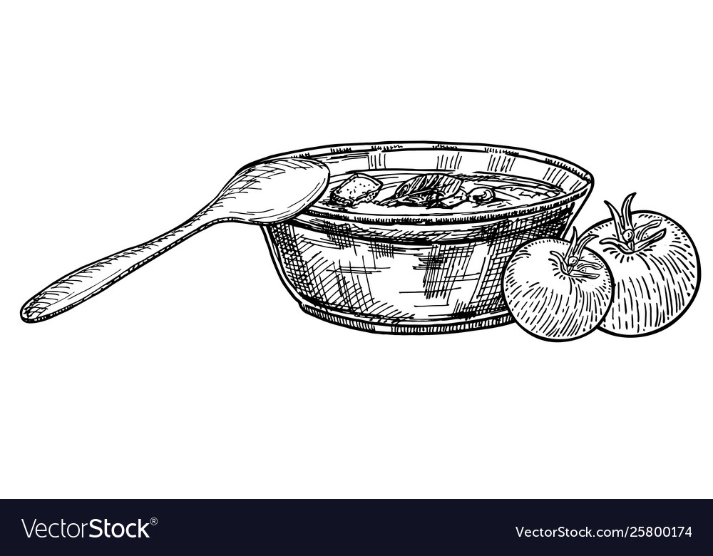 Soup Hot Bowl With A Spoon Hand Drawn Food Svg Png Icon Free Download  (#58897) - OnlineWebFonts.COM