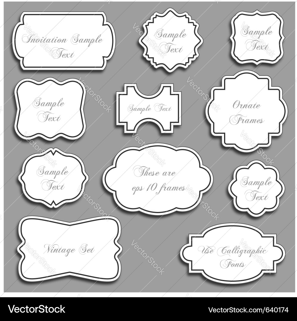 Ornate frames Royalty Free Vector Image - VectorStock