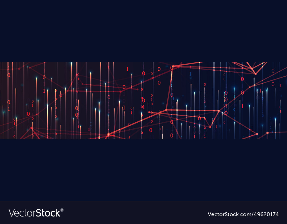 Technology background big data concept binary Vector Image