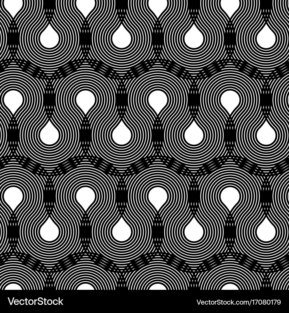 Background with geometric rounded striped line Vector Image