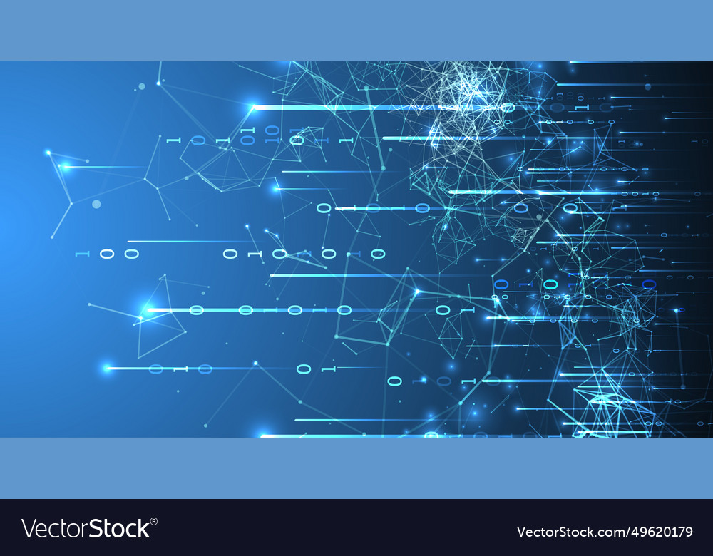 Technology background big data concept binary Vector Image