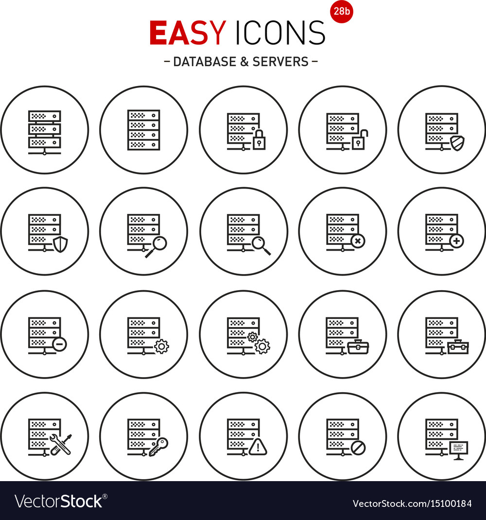 Easy icons 28b database Royalty Free Vector Image
