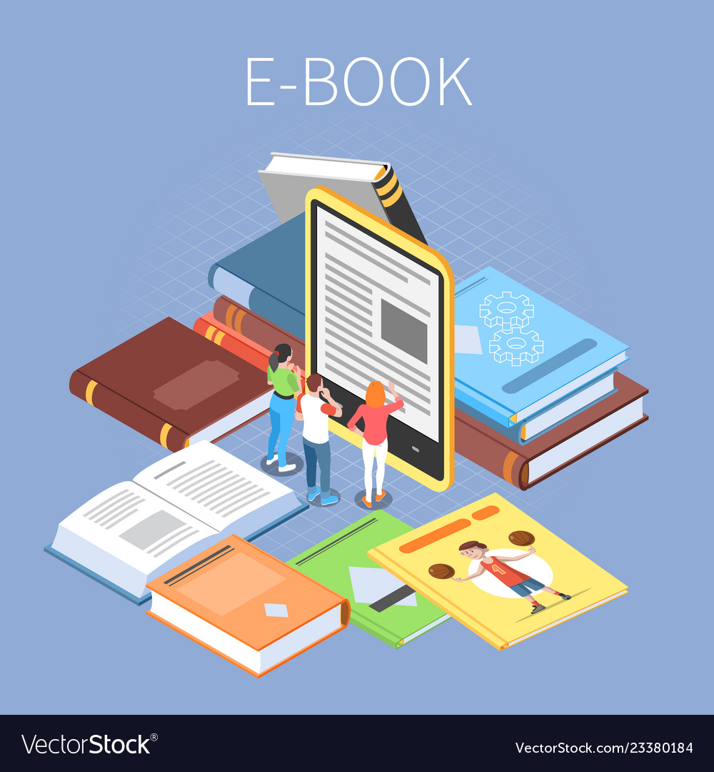 Library Isometric Concept Royalty Free Vector Image Library Isometric Concept Royalty Free Vector Image