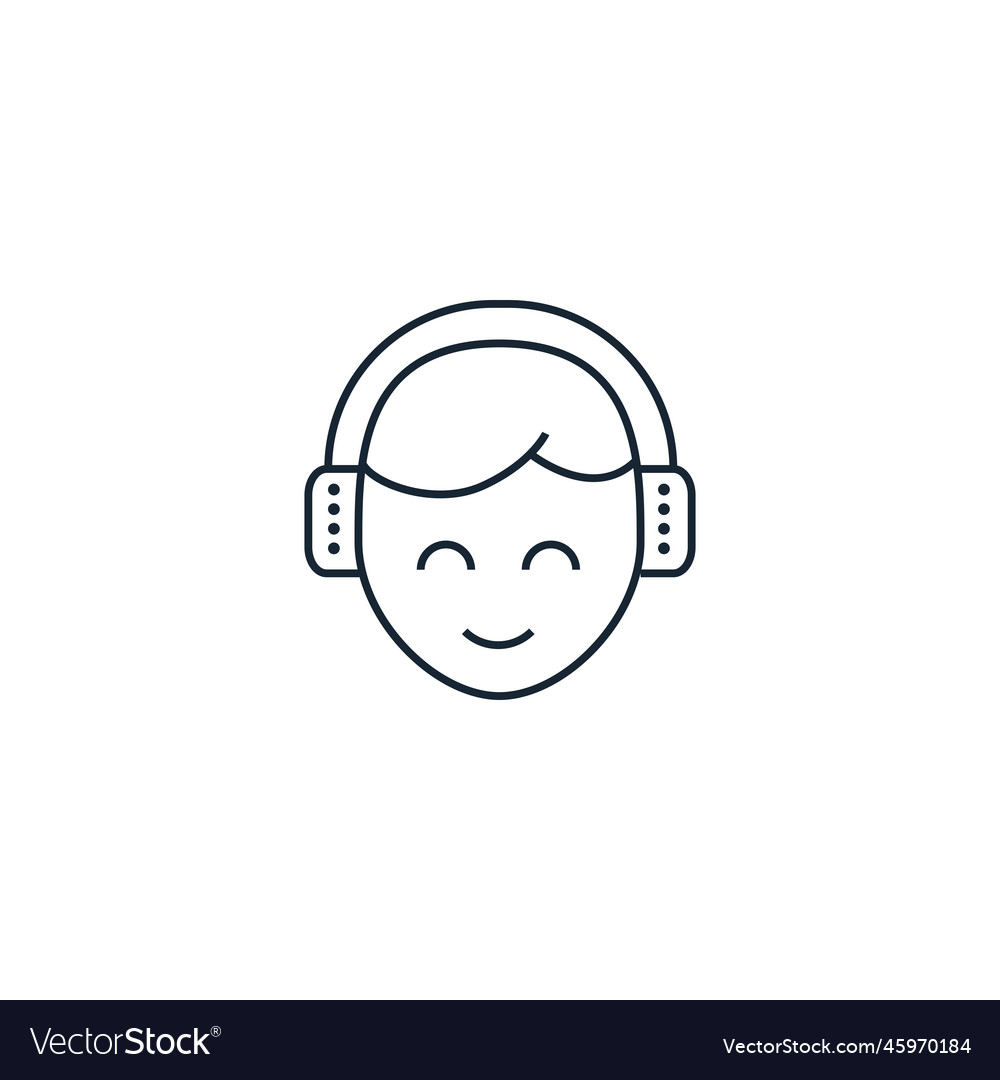 Listen to music creative icon from icons Vector Image