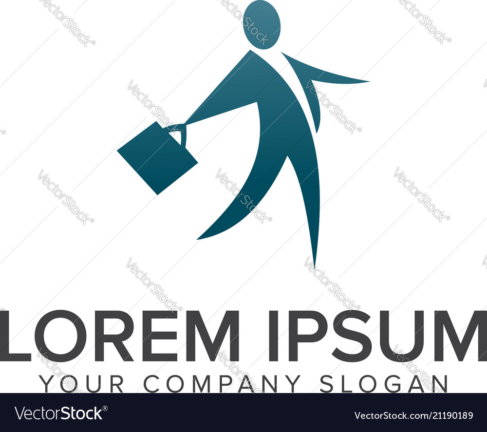 Business people logo design concept template Vector Image