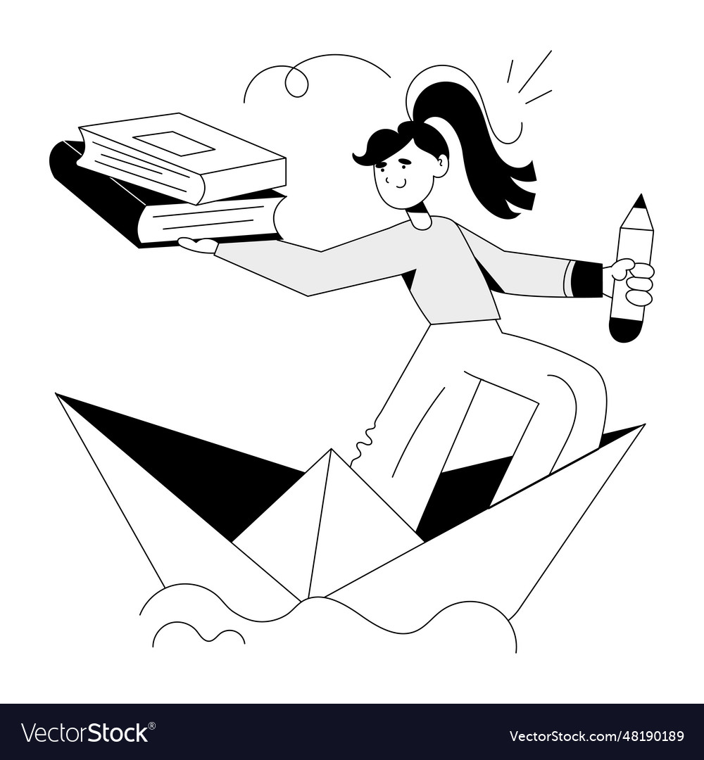 Female student Royalty Free Vector Image - VectorStock