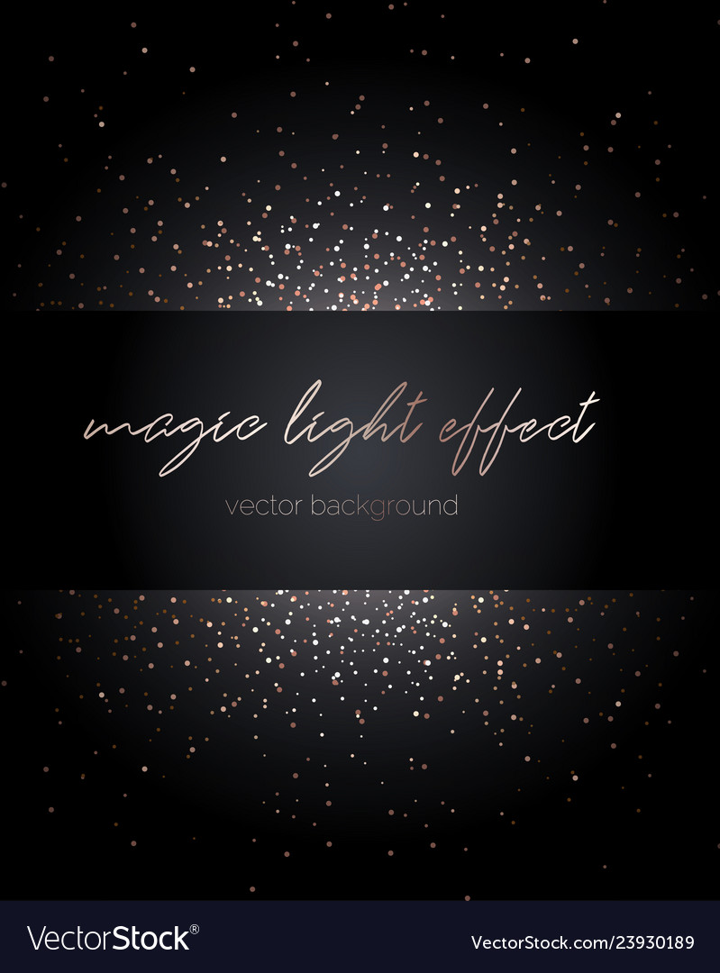 Gold particles premium template for text message vector image Gold particles premium template for text message
