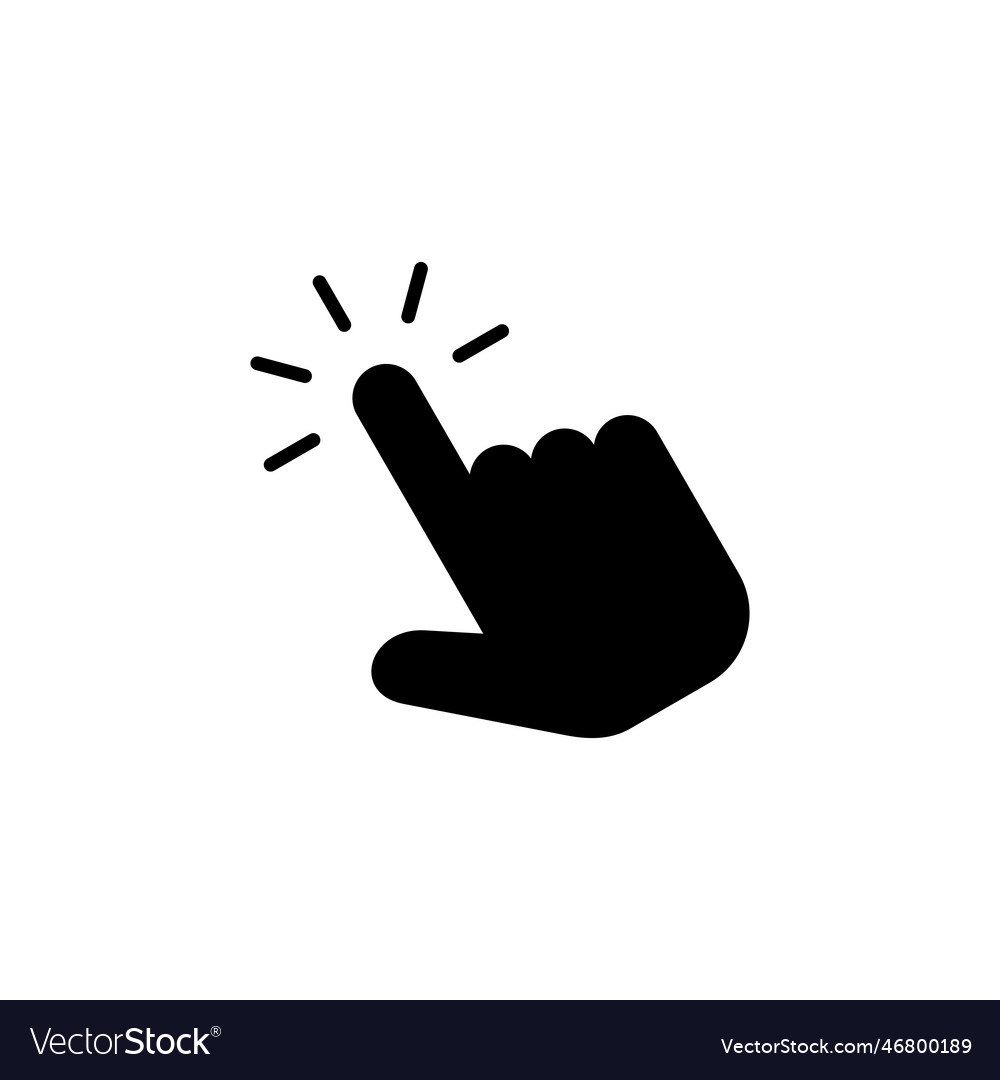 Hand click icon pointer icon hand cursor icon Vector Image