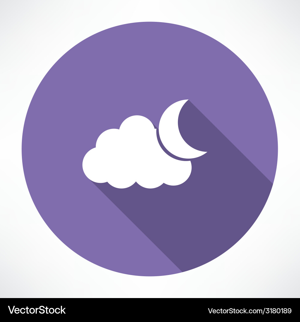 Moon and clouds Royalty Free Vector Image - VectorStock