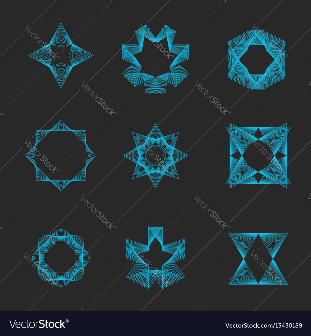 Sacred Geometry Set Logo Magic Esoteric Shape Vector Image Sacred Geometry Set Logo Magic Esoteric Shape Vector Image