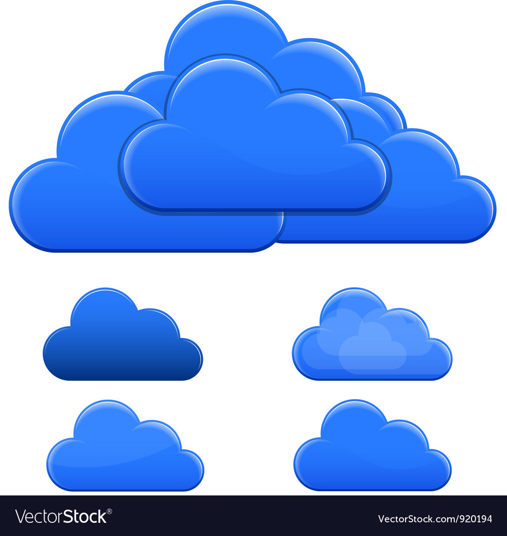 Blue clouds Royalty Free Vector Image - VectorStock