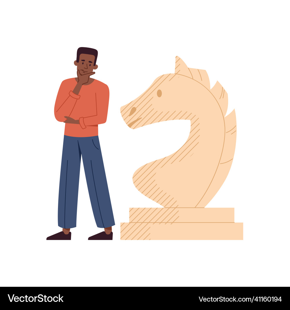 Characters with chess Royalty Free Vector Image