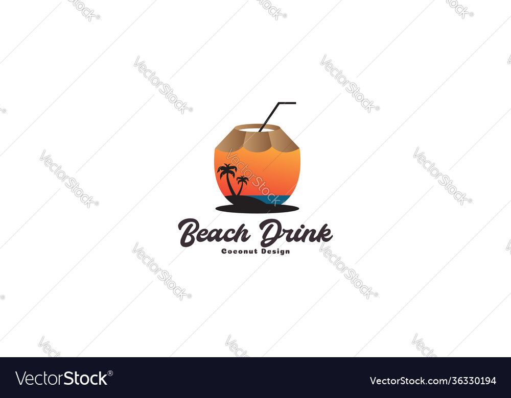 Tropical Drink Logo Concept PNG Images