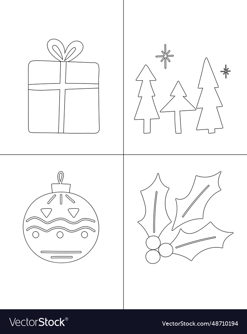 Coloring page outline drawing for book Royalty Free Vector