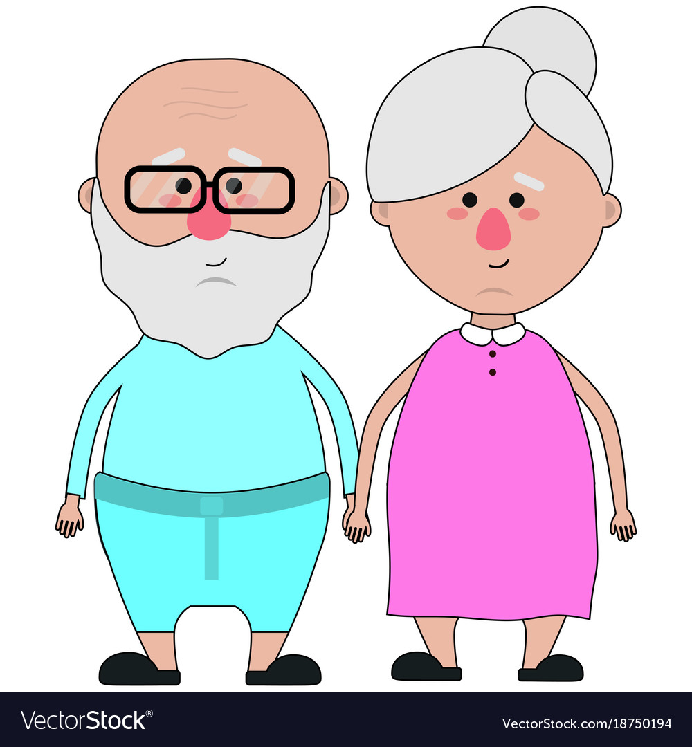 Grandparents cartoon design Royalty Free Vector Image Grandparents cartoon design Royalty Free Vector Image