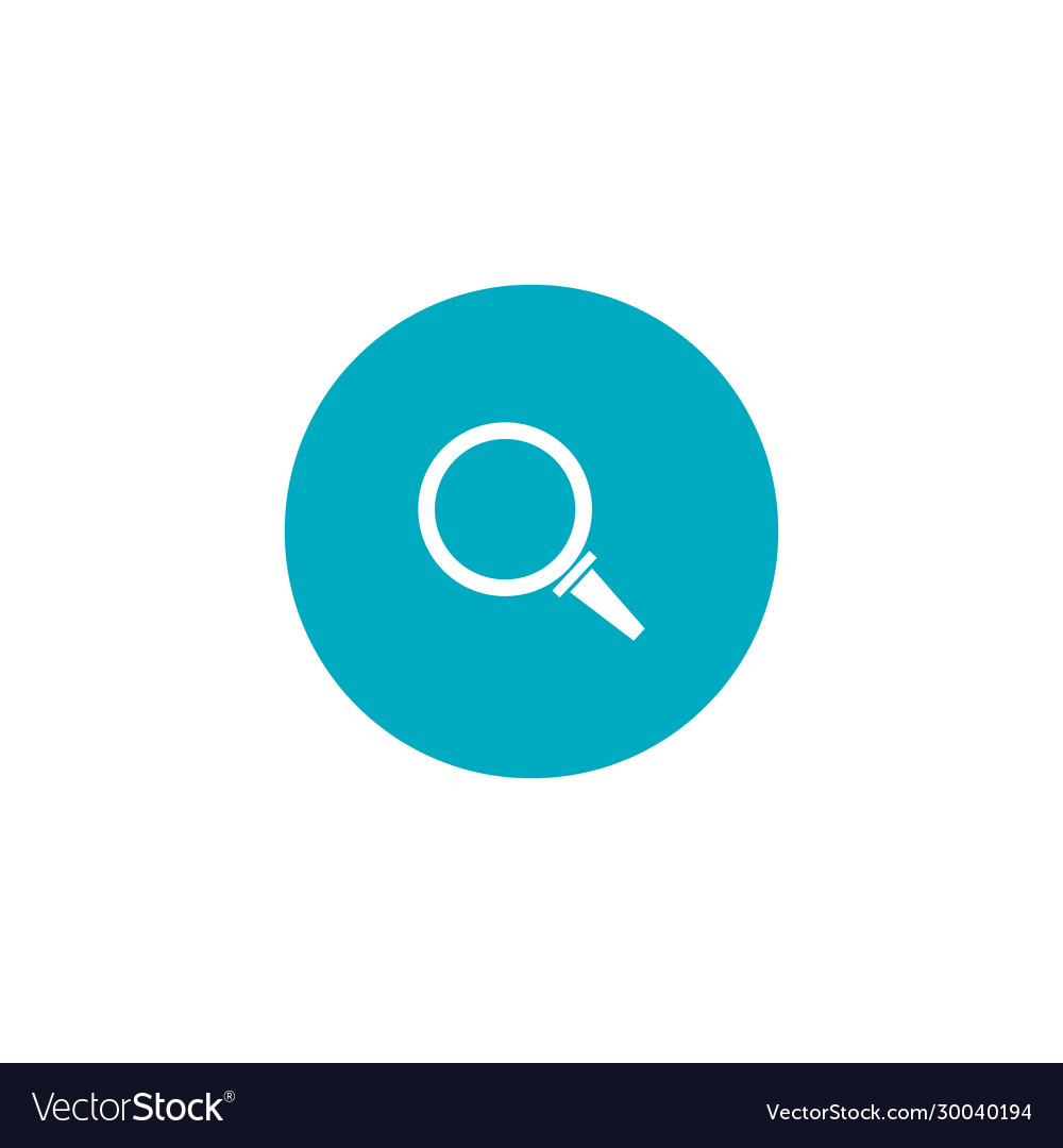 Поиск знаков по фото Magnifying glass icon flat web symbol on blue Vector Image