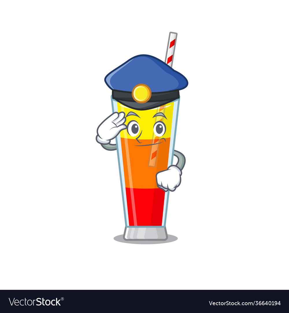 Police officer cartoon drawing tequila sunrise Vector Image Police officer cartoon drawing tequila sunrise Vector Image