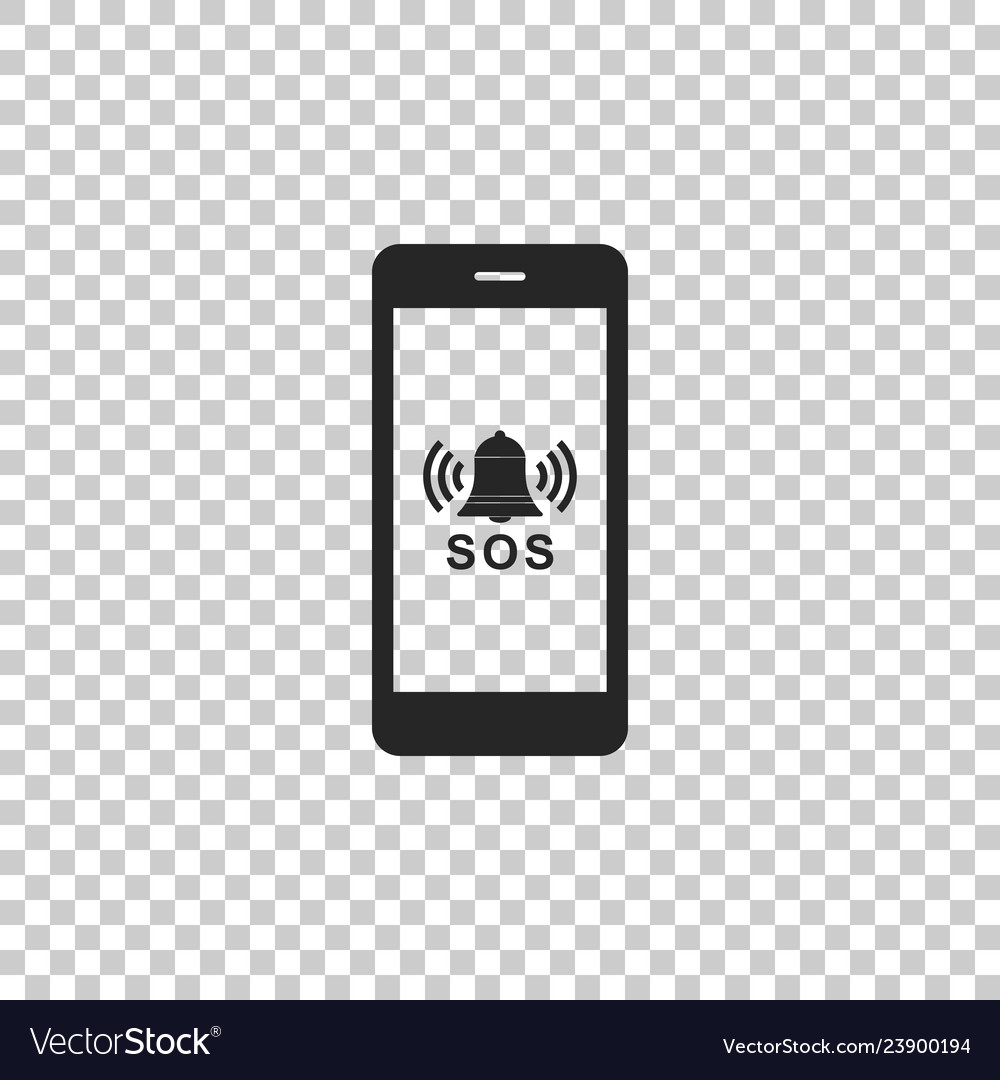 Sos call icon isolated on transparent background