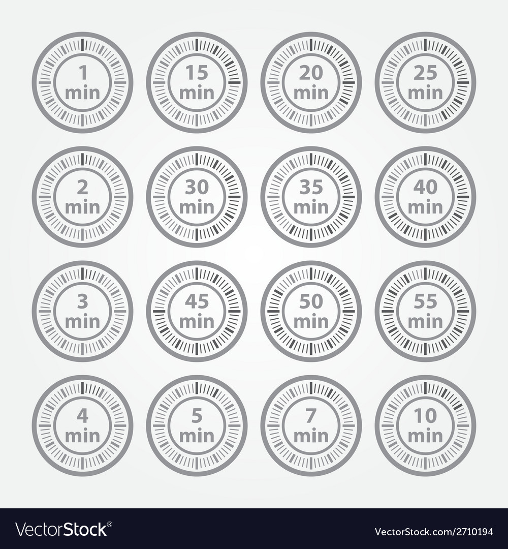 Timer icon set Royalty Free Vector Image - VectorStock