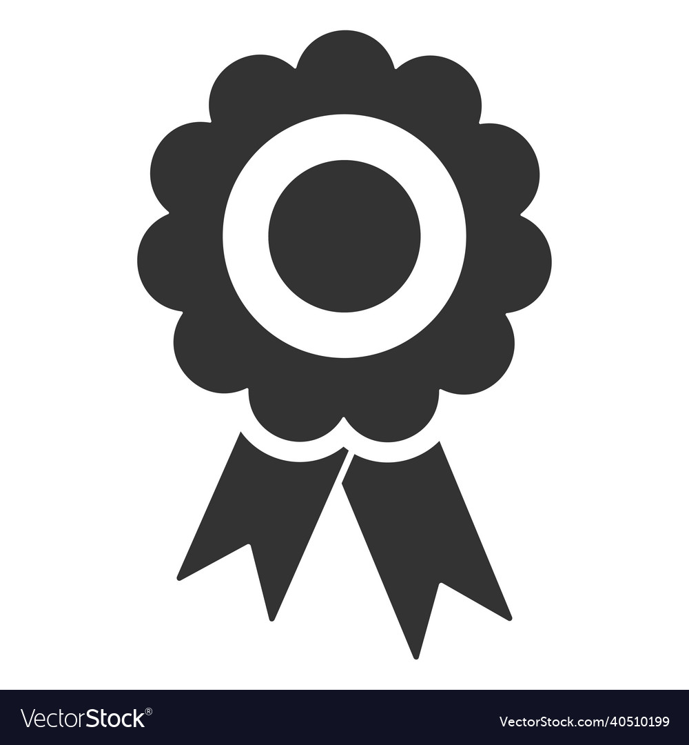 Achievement badge icon design Royalty Free Vector Image