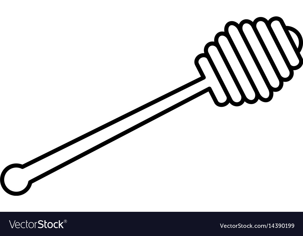 Honey spoon isolated icon Royalty Free Vector Image