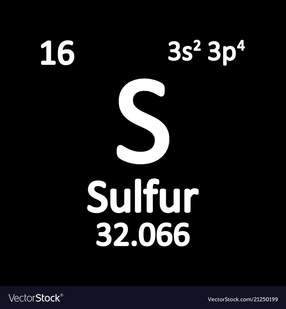 Periodic Table Element Surfur Icon