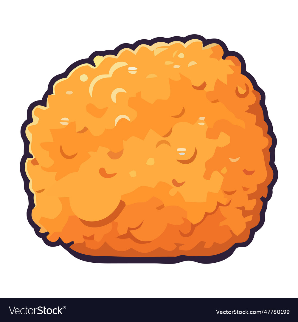 Roasted chicken nugget snack icon Royalty Free Vector Image