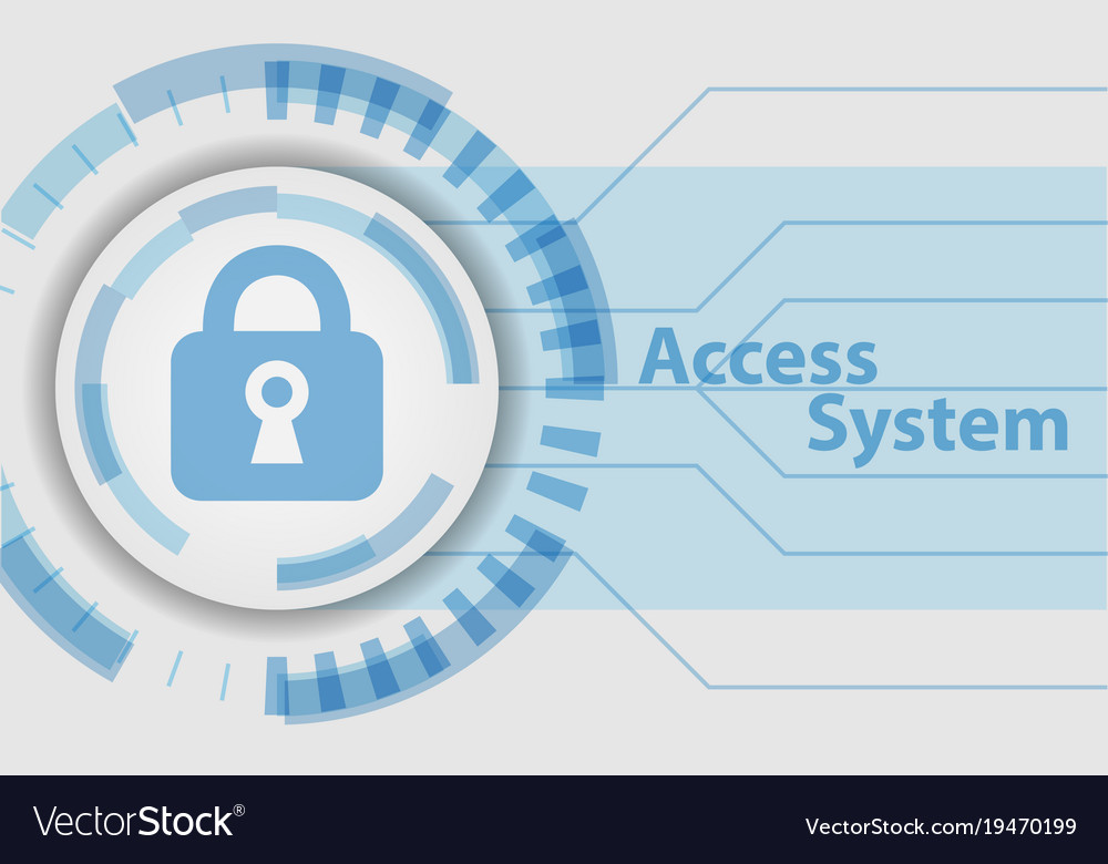 Security access system concept Royalty Free Vector Image