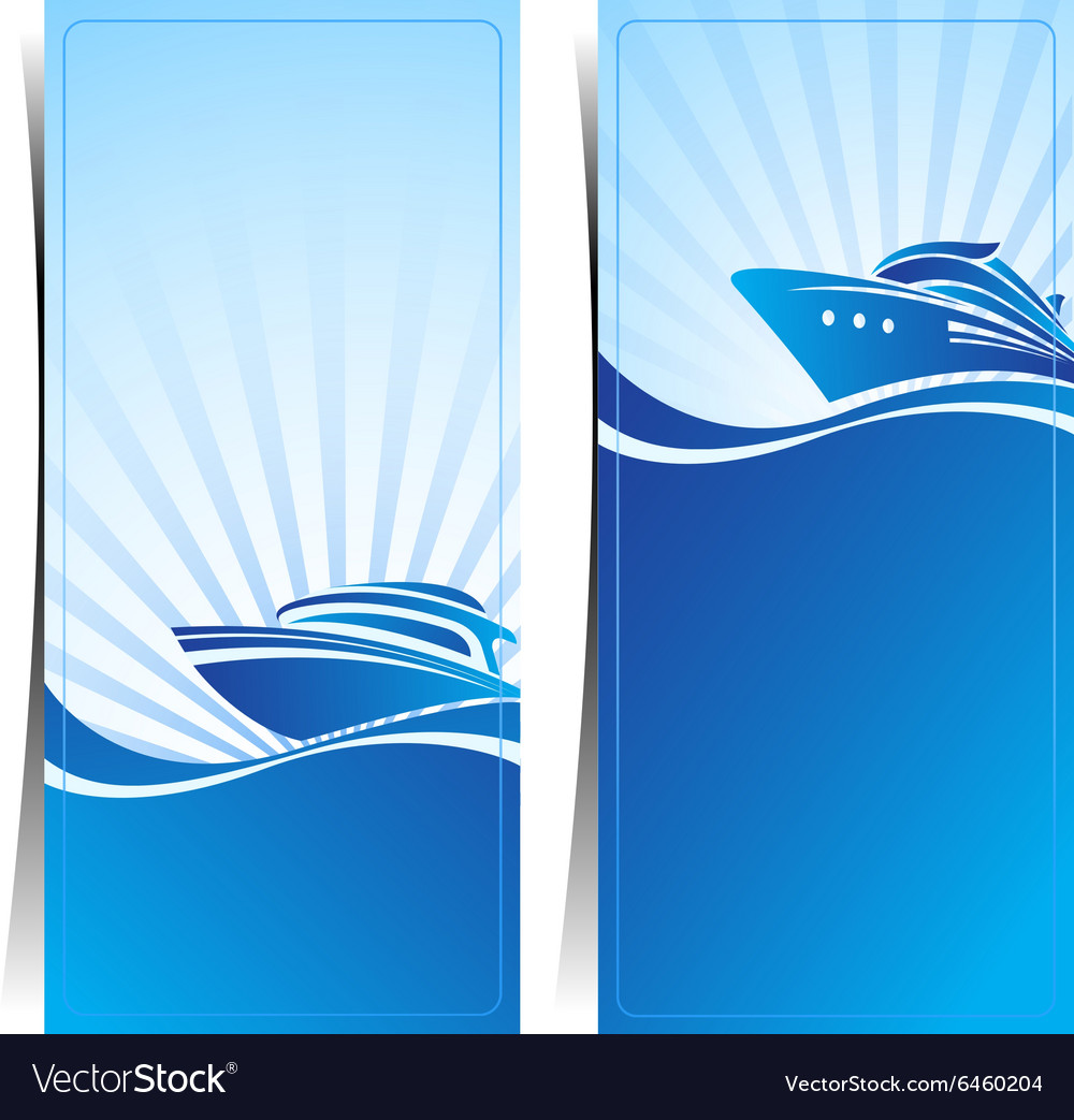 Boat banner Royalty Free Vector Image - VectorStock