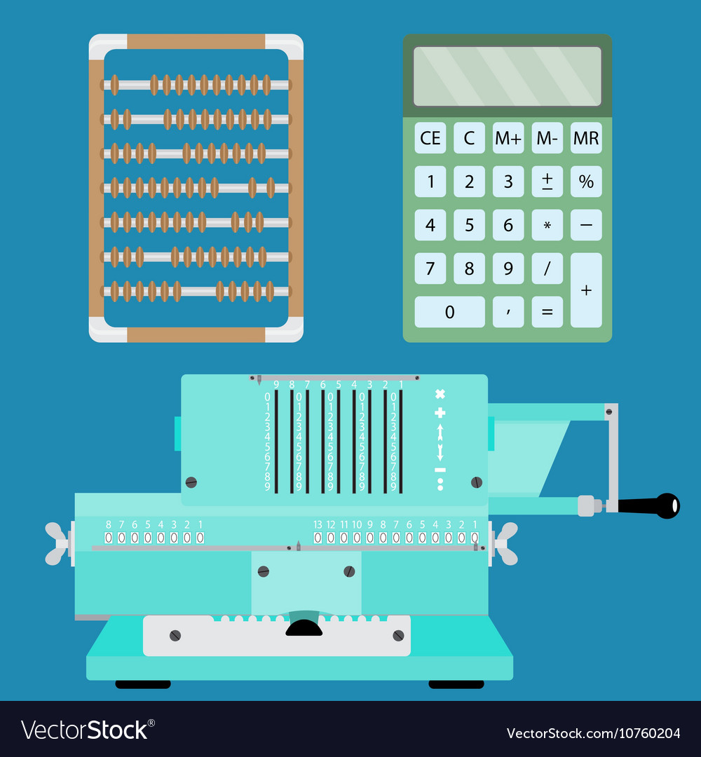 Collection of calculators Royalty Free Vector Image