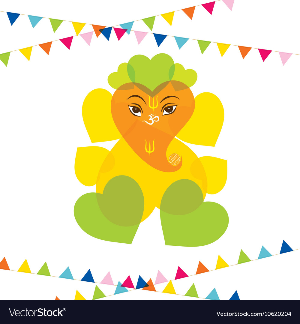 Happy ganesh chaturthi festival greeting card