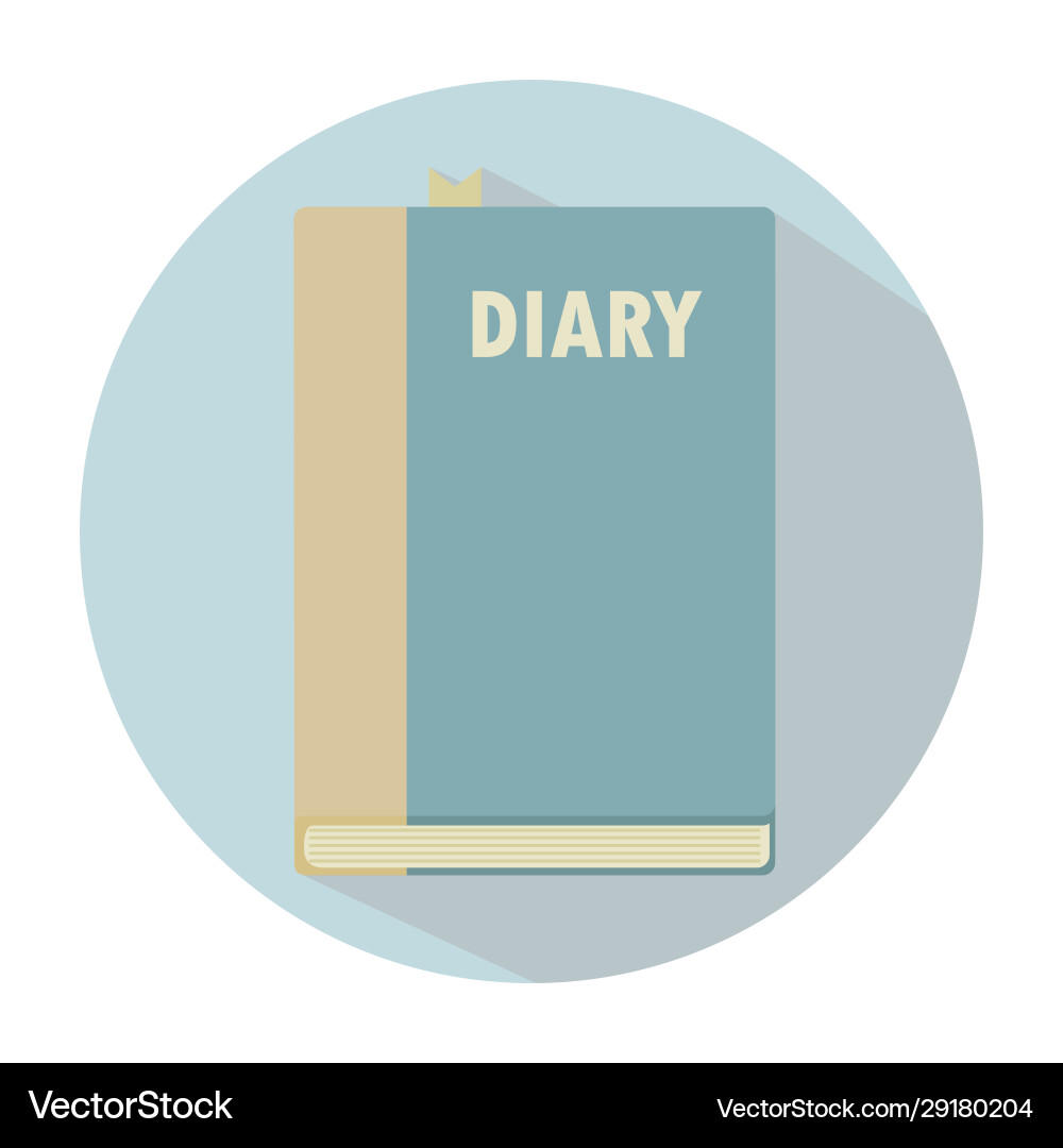 Light blue book in a flat style with a shadow Vector Image